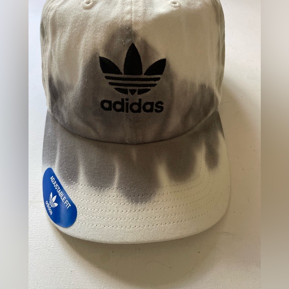 NWT Adidas Originals One Size Precurved Color Wash Tie-Dye Hat, Gray White. MEN - Picture 14 of 16